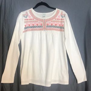 Sundance long sleeve embroidered t-shirt